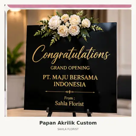 Papan Bunga Akrilik Jakarta